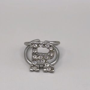 VINTAGE Crystal “R” Ring
